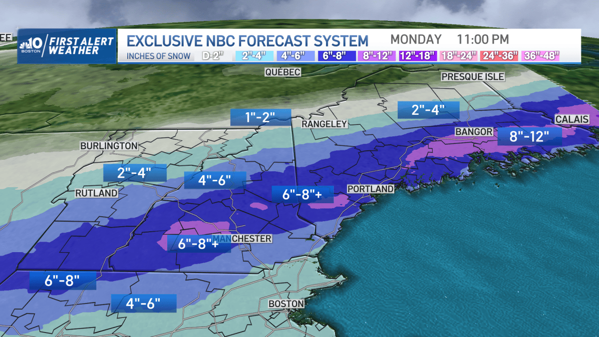 New England Weather: How Much Snow Will Fall Today? – NBC Boston