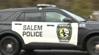 A police cruiser in Salem, Massachusetts.