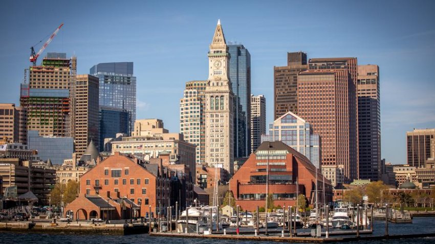 Downtown Boston Skyline as viewed from Boston Harbor