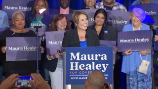 Maura Healey on the campaign trail