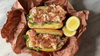 A lobster roll at the soon-to-open Puritan Oyster Bar in Cambridge’s Inman Square.