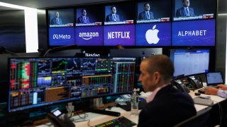 Tech stocks on display at the Nasdaq.
