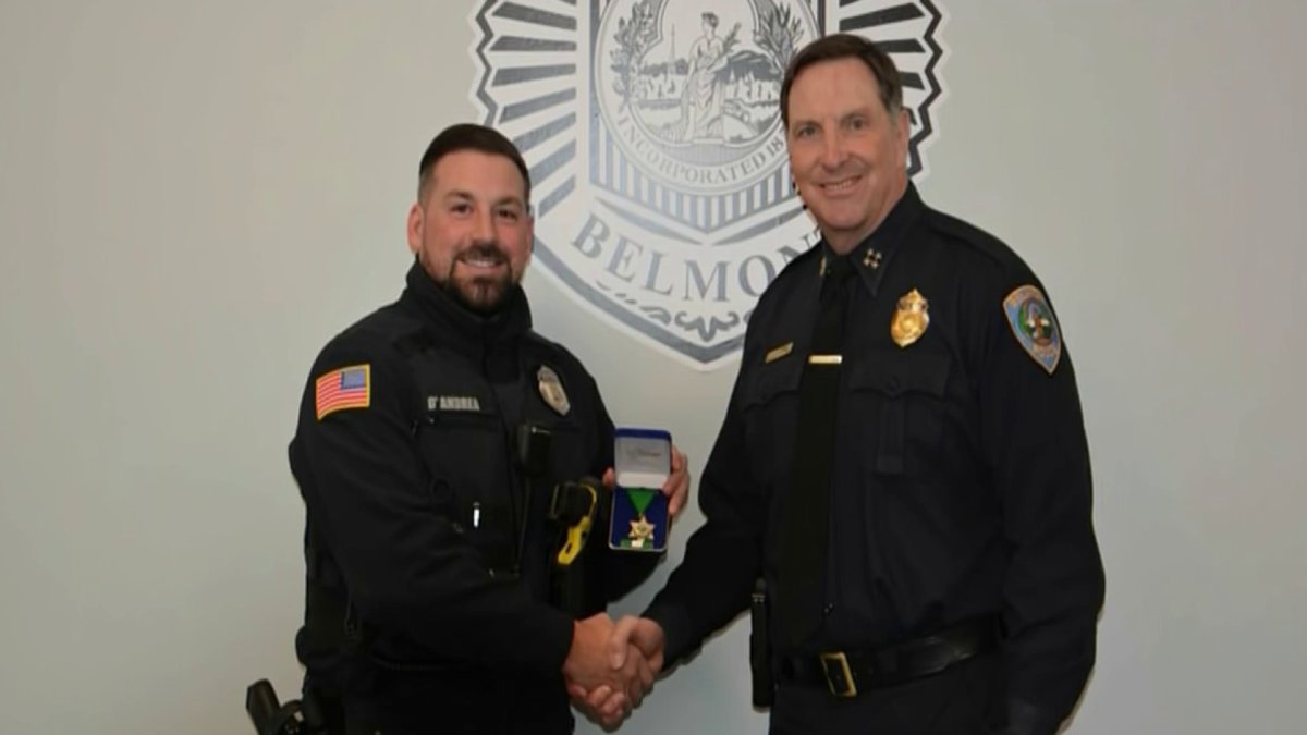 Belmont Police Officer Receives Lifesaving Award – NBC Boston