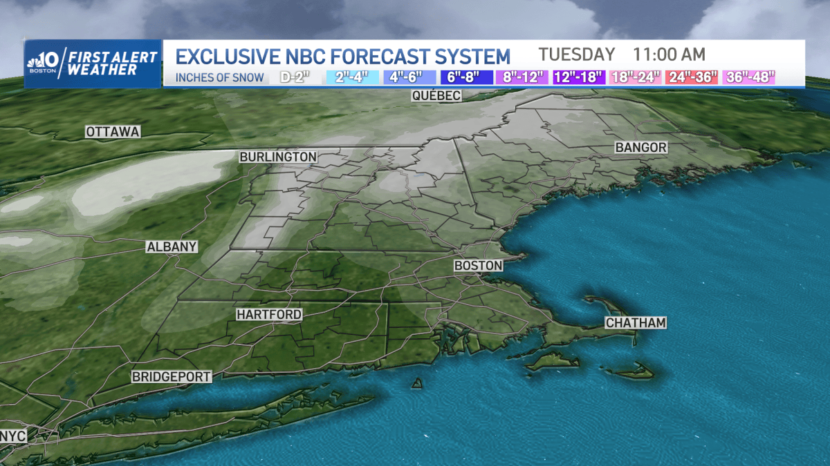 New England Weather: Snow Showers Monday, Then Mild Temps This Week ...