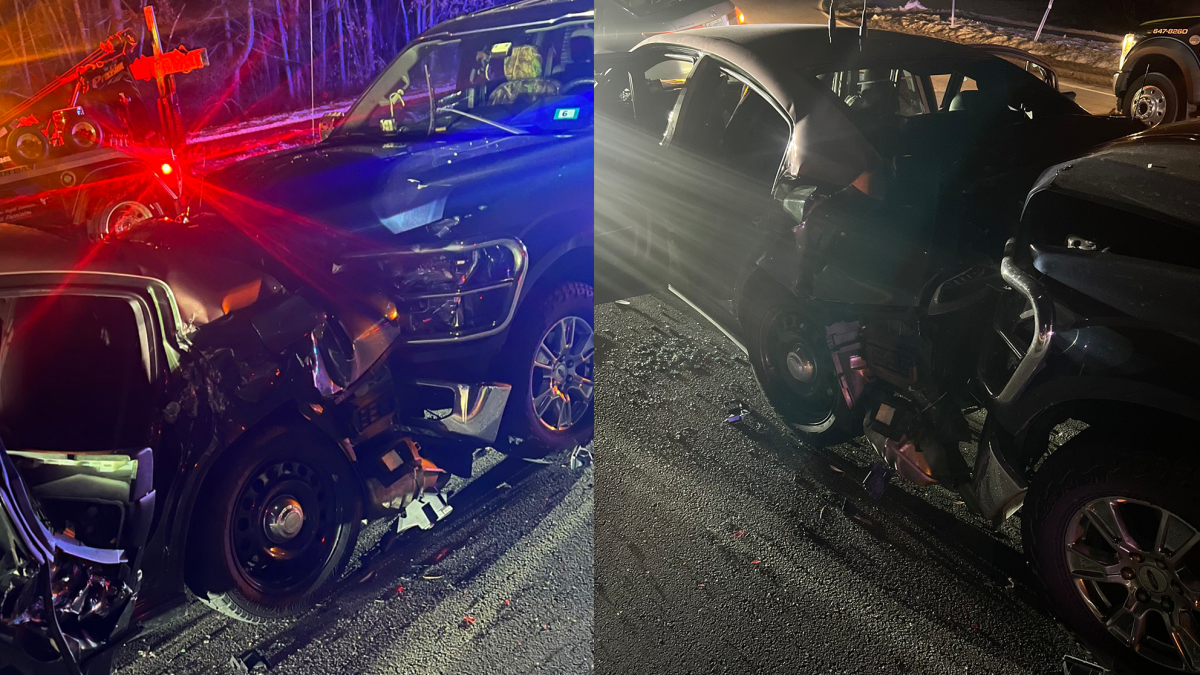 Hooksett NH Crash Last Night State Trooper Hit by Truck, Police Say
