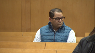 Jhovanny Martes-Rosario in court on Tuesday, Feb. 7, 2023, on charges he possessed child sex images.