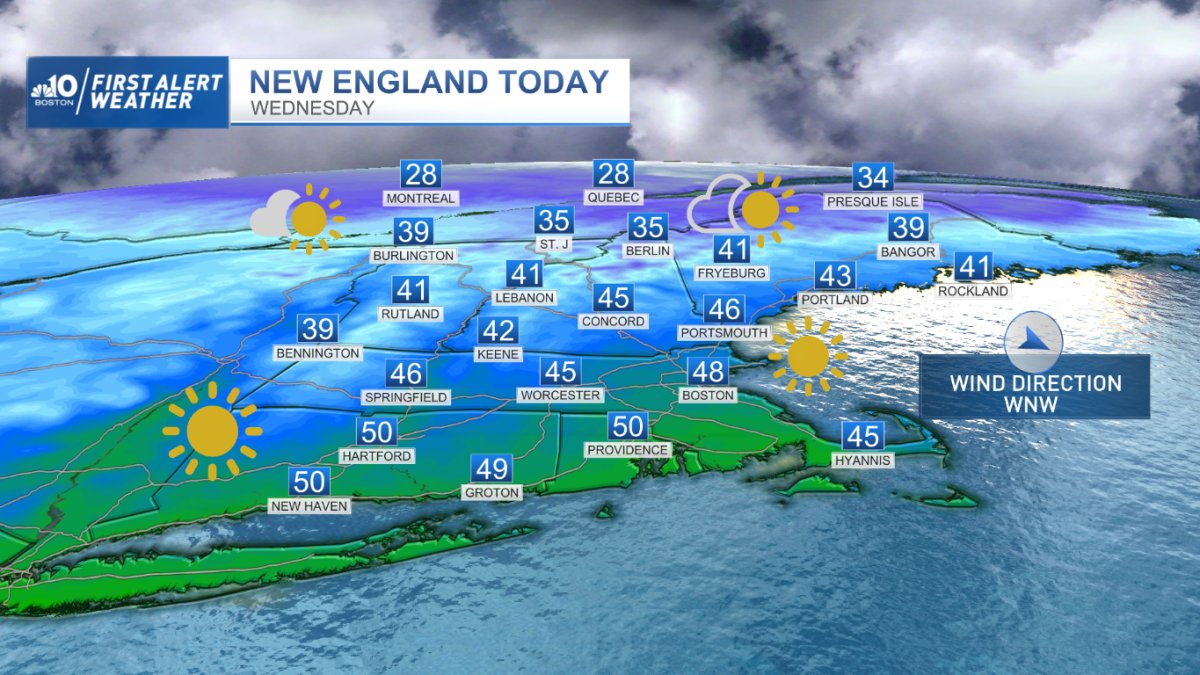 New England Weather Mild and Mostly Sunny Today in Boston MA NBC Boston