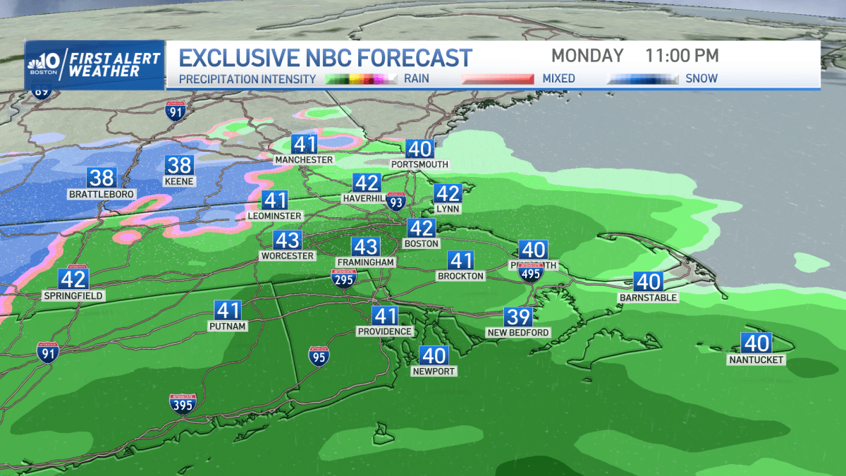Boston MA Weather Today Sunny, Then Clouds and Rain Tonight NBC Boston