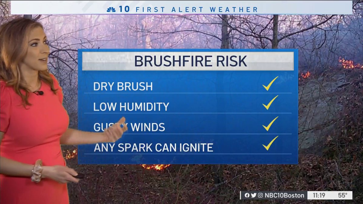 Forecast: Elevated Brush Fire Risk on Friday – NBC Boston