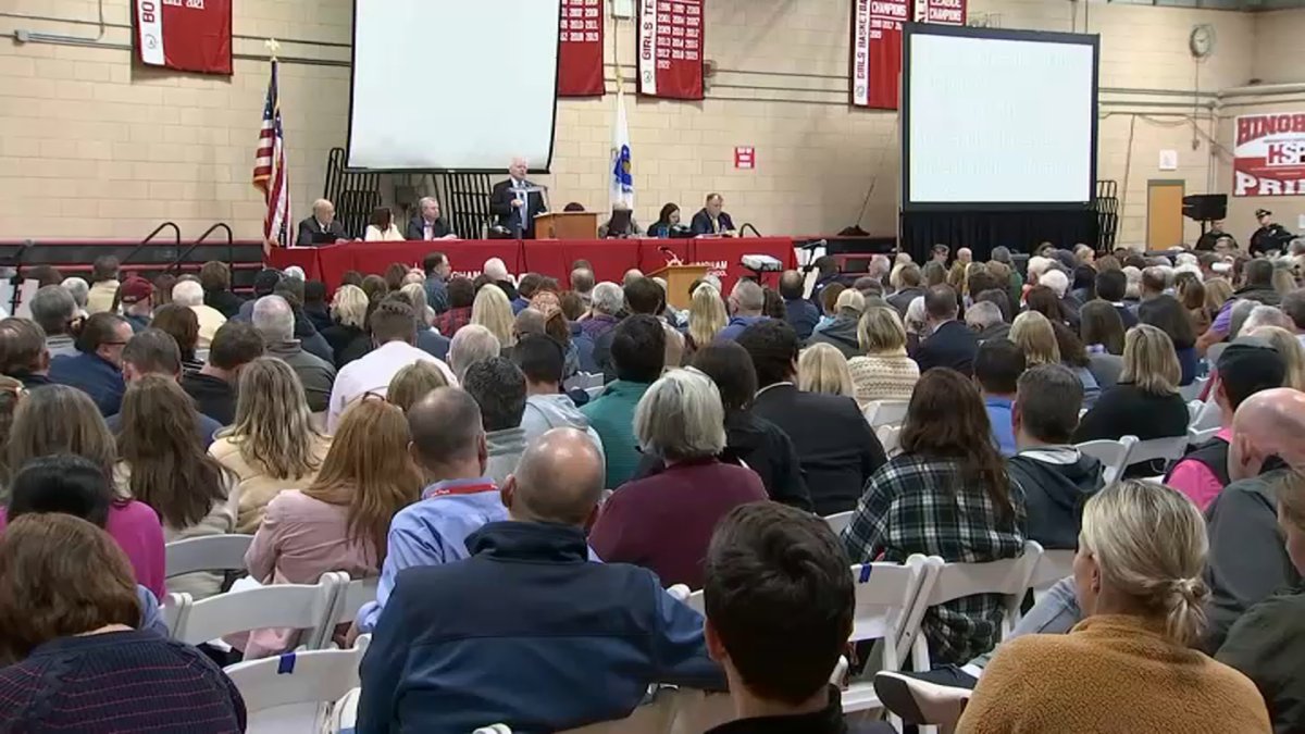 Hingham Residents Vote at Town Meeting for Higher Taxes to Save School