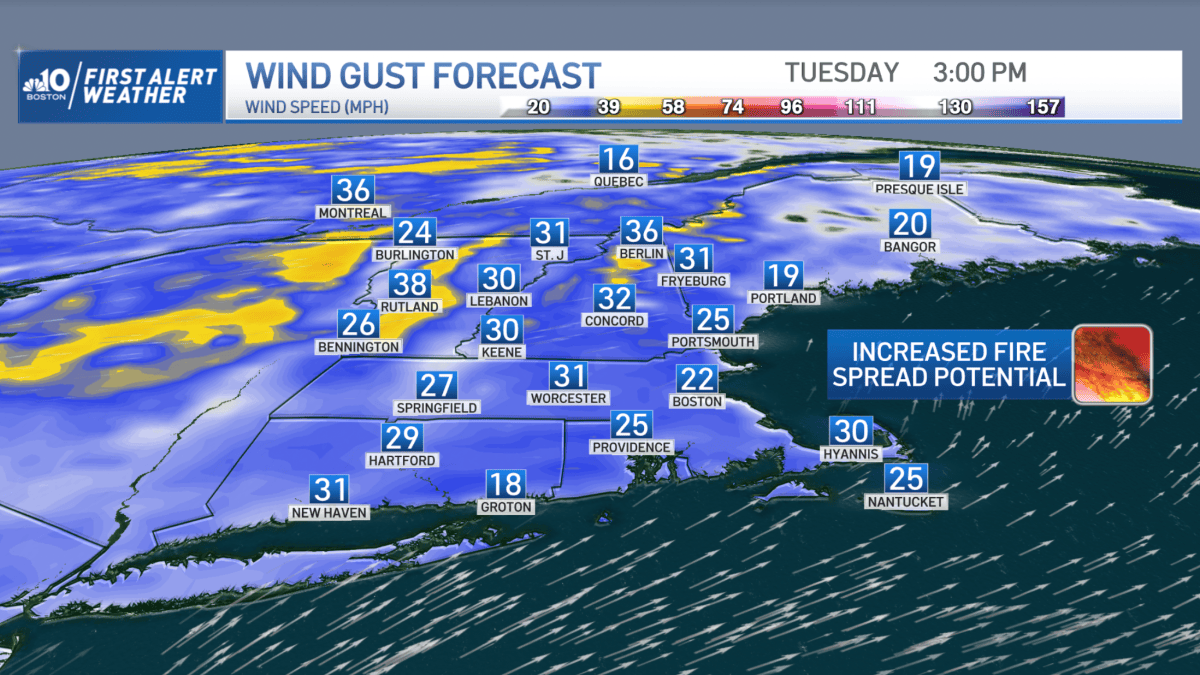 Dry, Breezy Air Increases Potential for Brush Fires – NBC Boston