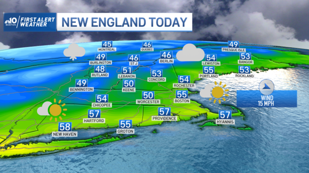 Clear, Breezy Day Before Warmer Weather Moves In – NBC Boston