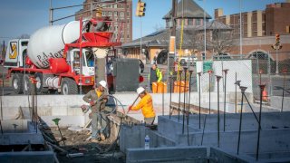 Darrin DeCoste and his partners at Stoneridge Mutual Properties broke ground on a 40-unit apartment building in Brockton last fall, but building permits have fallen off region-wide so far this year.