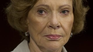 Former first lady Rosalynn Carter, wife of former President Jimmy Carter, speaks during a Senate Special Committee on Aging hearing on Capitol Hill in Washington, D.C., May 26, 2011.