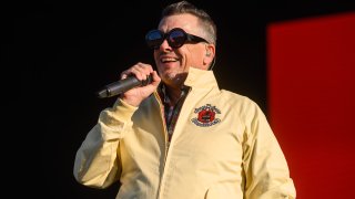 This Sept. 18, 2021, file photo shows Dicky Barrett of The Mighty Mighty Bosstones perform during Riot Fest 2021 in Chicago.