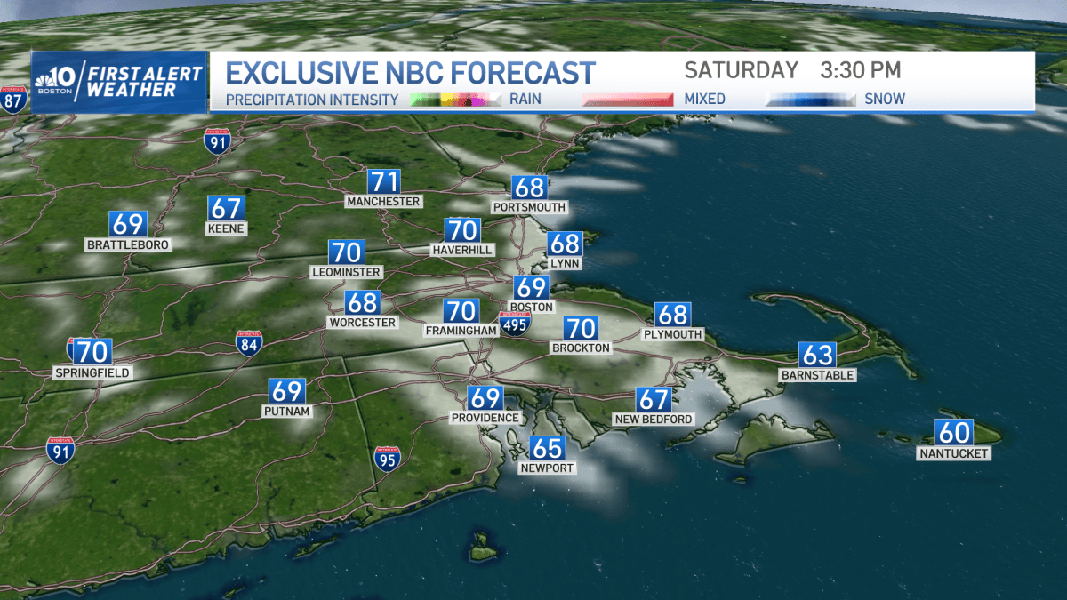 Sunny Saturday as Temperatures Reach 70 Degrees – NBC Boston