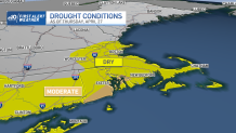 Drought conditions in Eastern Massachusetts shown as a map