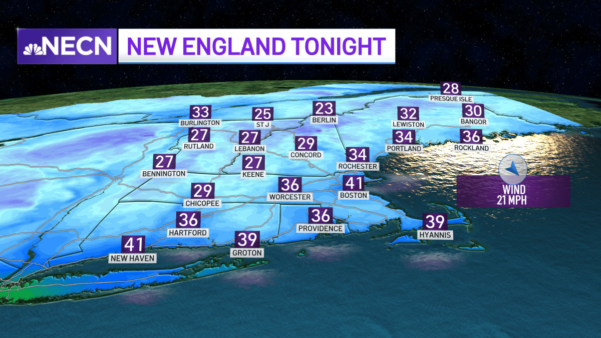New England Frost Risk Tonight: Temperatures Drop Overnight – NBC Boston