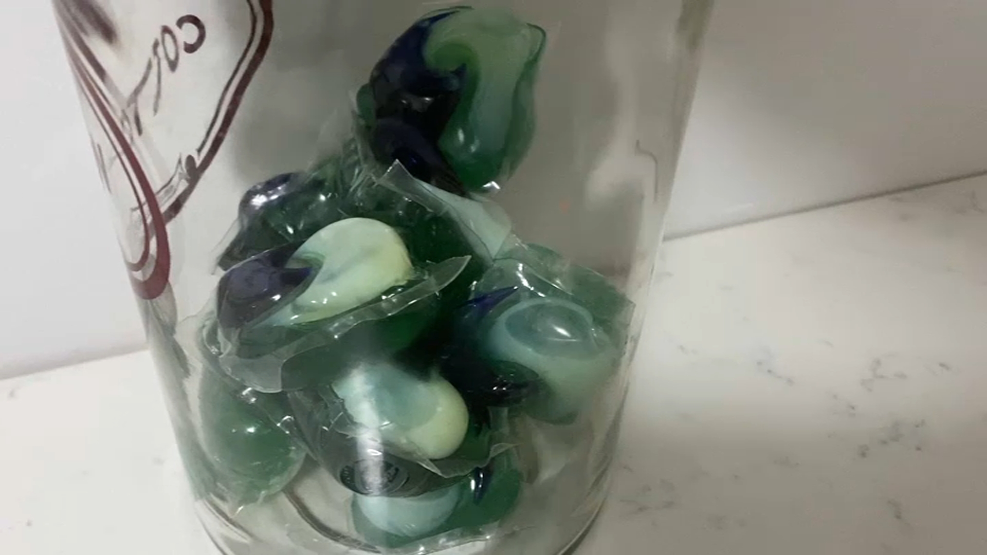 Storing Laundry Detergent Pods, Powder, and Liquid in Glass Jars