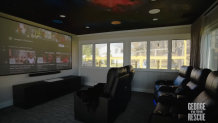 A room in the family home was transformed into James' dream movie and gaming room.