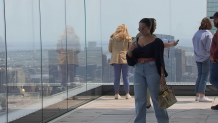 A view from View Boston, the new observatory atop the Prudential Center that's opening in June.