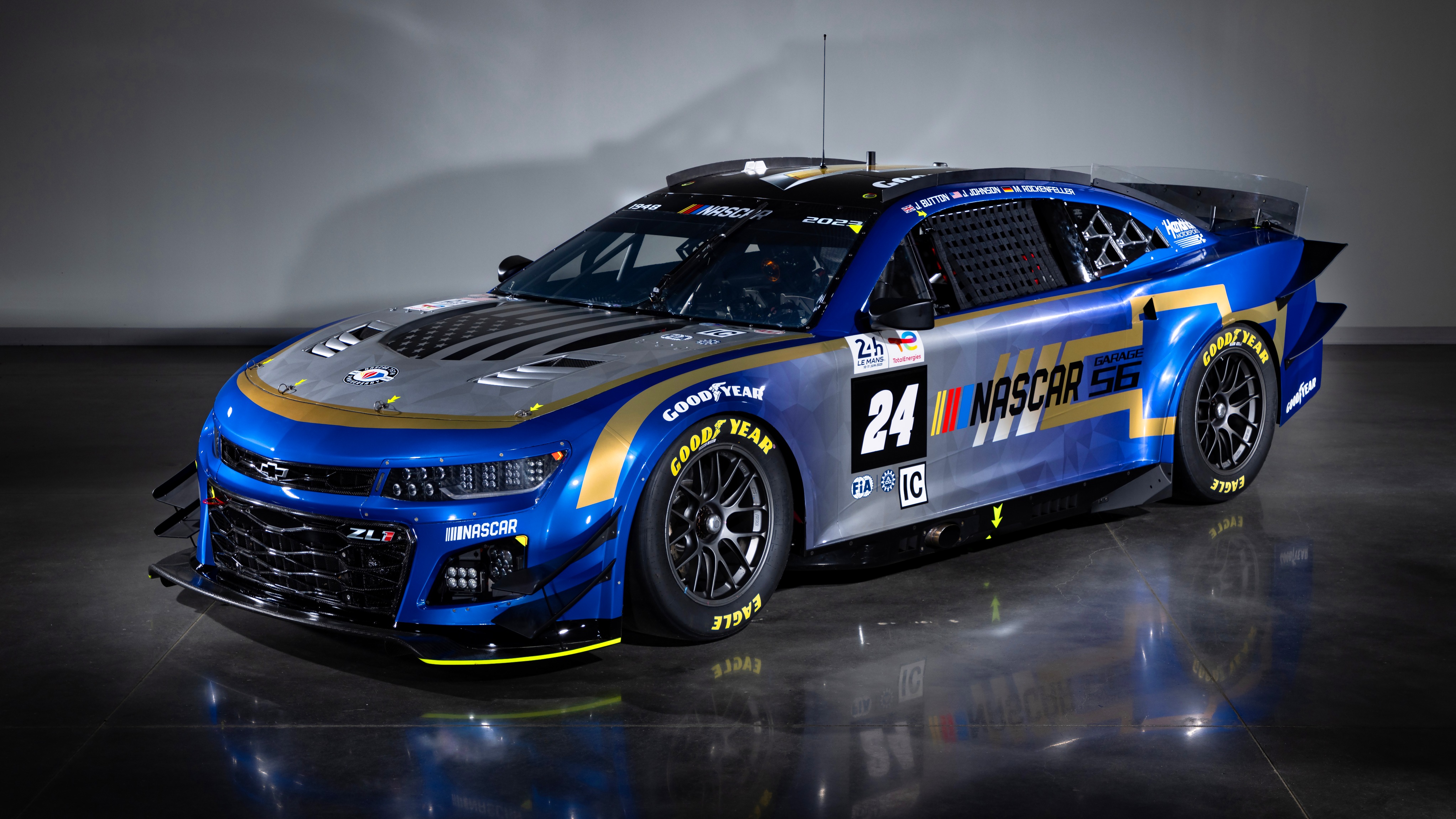 Voiture NASCAR Next Gen participant aux 24 Heures du Mans en France