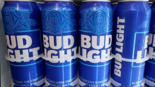 Cans of Bud Light chill in a refrigerator in Oakland, Calif., Friday, April 28, 2023. After more than two decades as America’s best-selling beer, Bud Light has slipped into second place.