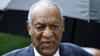 FILE - Bill Cosby arrives for a sentencing hearing following his sexual assault conviction at the Montgomery County Courthouse in Norristown, Pa.