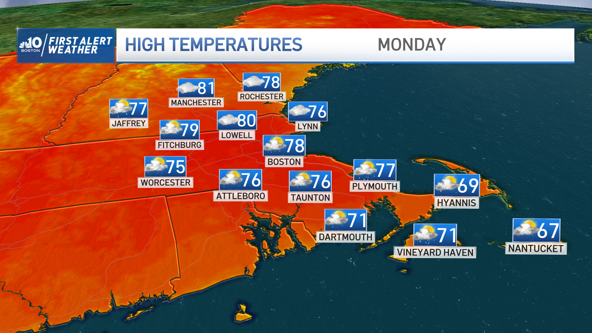 Mostly dry and warm Sunday in New England – NBC Boston
