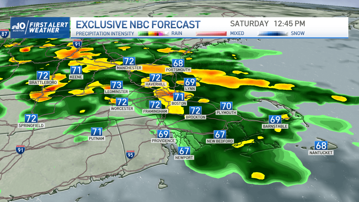 Boston MA weekend forecast: Rain takes over New England on Saturday ...