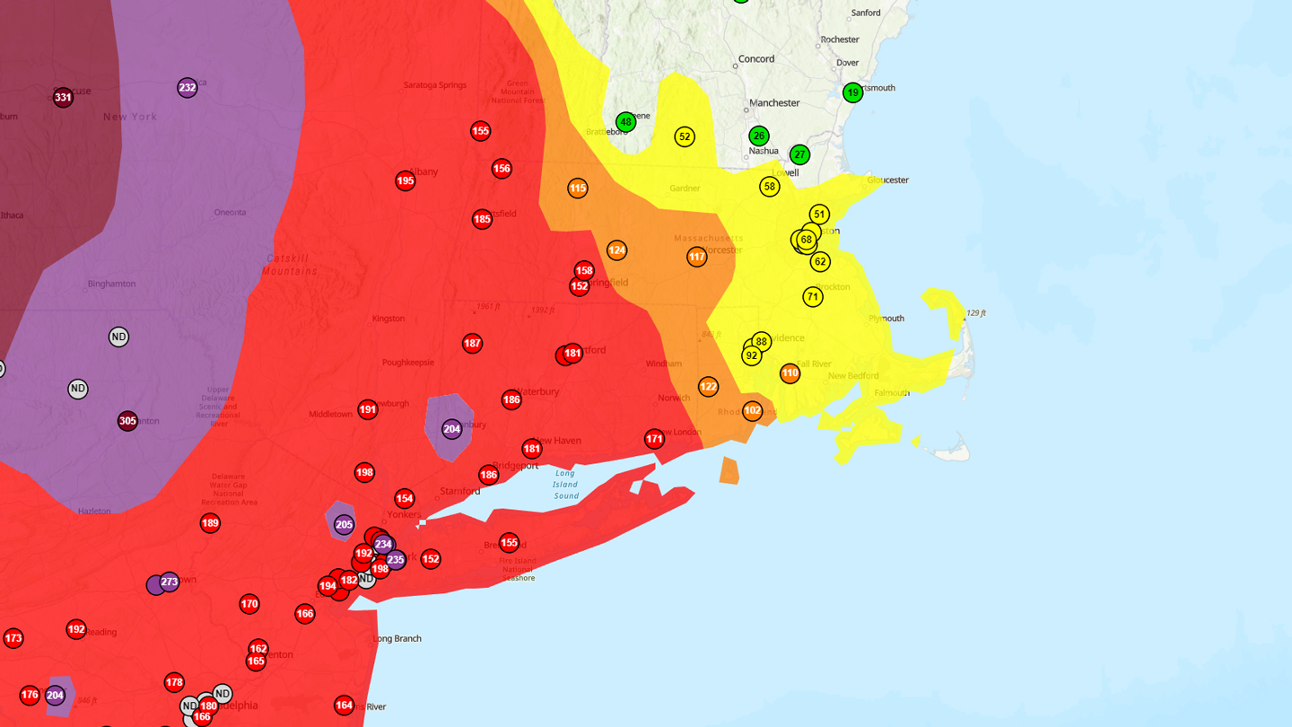 Mass. air quality map: How smoke’s affecting Boston? – NBC Boston