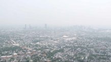 Smoke from wildfires in Quebec, Canada, over Boston on Tuesday, June 6, 2023.