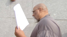Cedric Lodge leaving federal court in New Hampshire on Wednesday, June 14, 2023. The former Harvard Medical School morgue manager is accused of stealing body parts from donated cadavers and selling them on the black market.