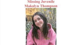 A missing person sign from Makalyn Thompson