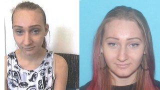 Two images of Riley O'Connell, a woman reported missing in Hilliard, Ohio