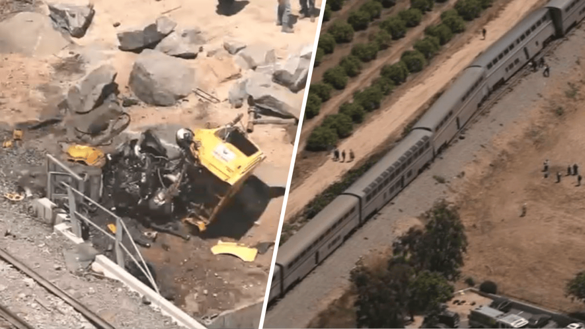 Amtrak train cars derail in collision with truck in Moorpark – NBC Boston