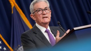 Jerome Powell, chairman of the US Federal Reserve, speaks during a news conference following a Federal Open Market Committee (FOMC) meeting in Washington, DC, on Wednesday, July 26, 2023.