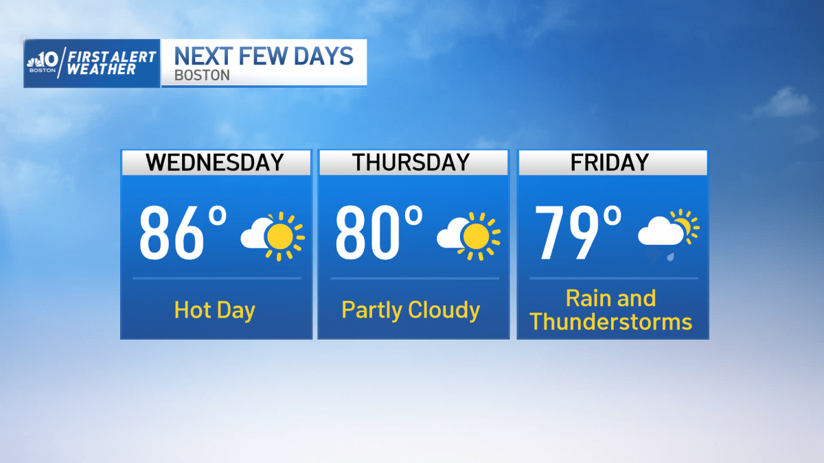 Boston MA weather Drier air today NBC Boston