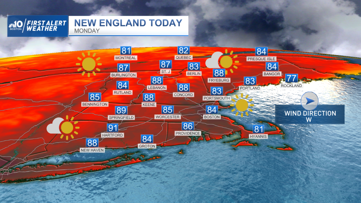 Boston MA weather today Drier weather in New England NBC Boston