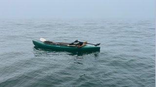 A drifting kayak found off the coast of Martha's Vineyard on Wednesday, July 5, 2023.