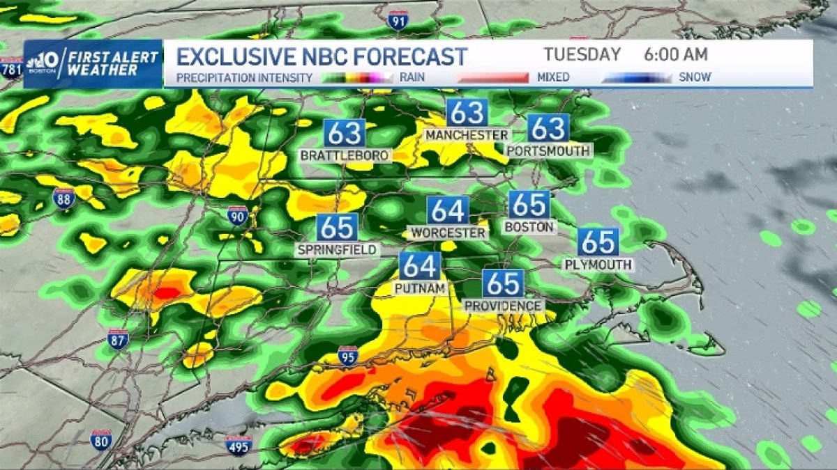 Severe thunderstorms, tornado possible in Mass. Tuesday – NBC Boston