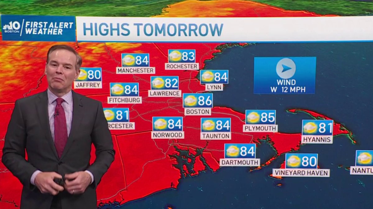 Forecast Hot, sunny and lesshumid start to the week on tap NBC Boston