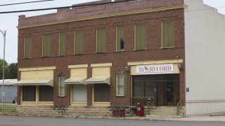 The offices of the Marion County Record sit across from the Marion County Courthouse