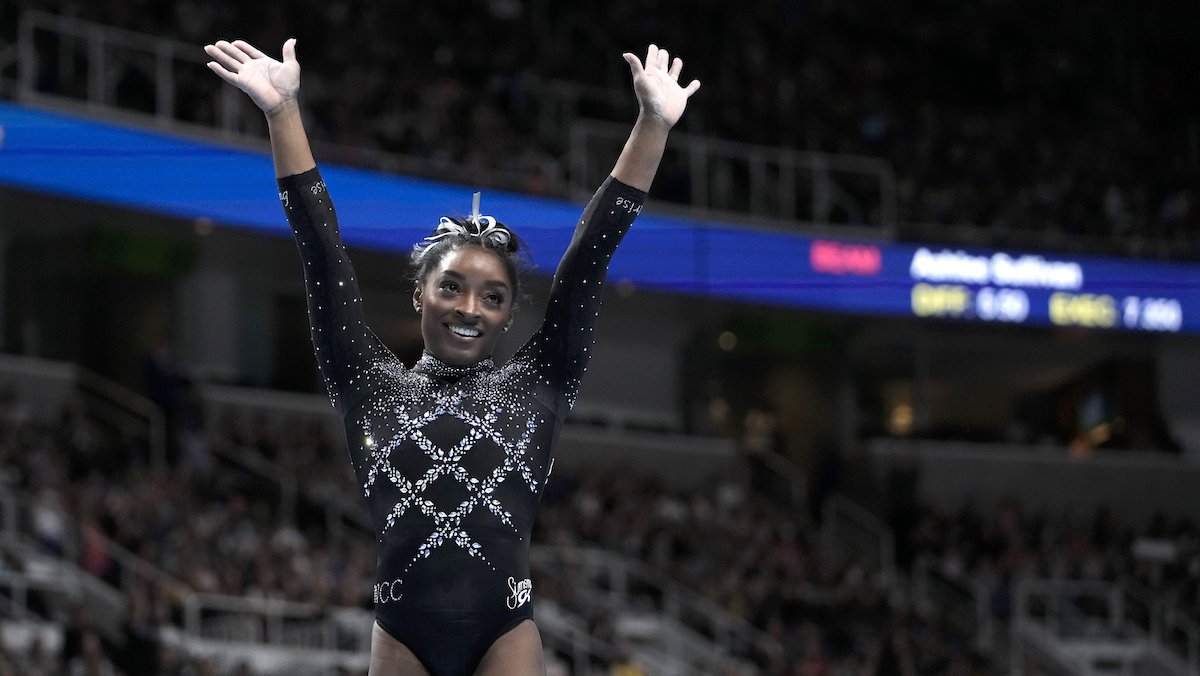 Simone Biles wins record-breaking gymnastics national title, decade after  first - NBC Sports