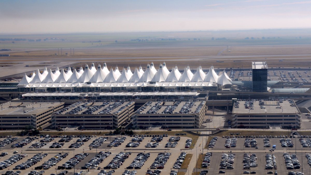 Pilot accused of destroying parking barrier at Denver airport with an