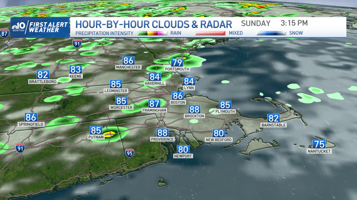 RADAR Strong thunderstorms hit Mass., NH, cause Maine floods NBC Boston