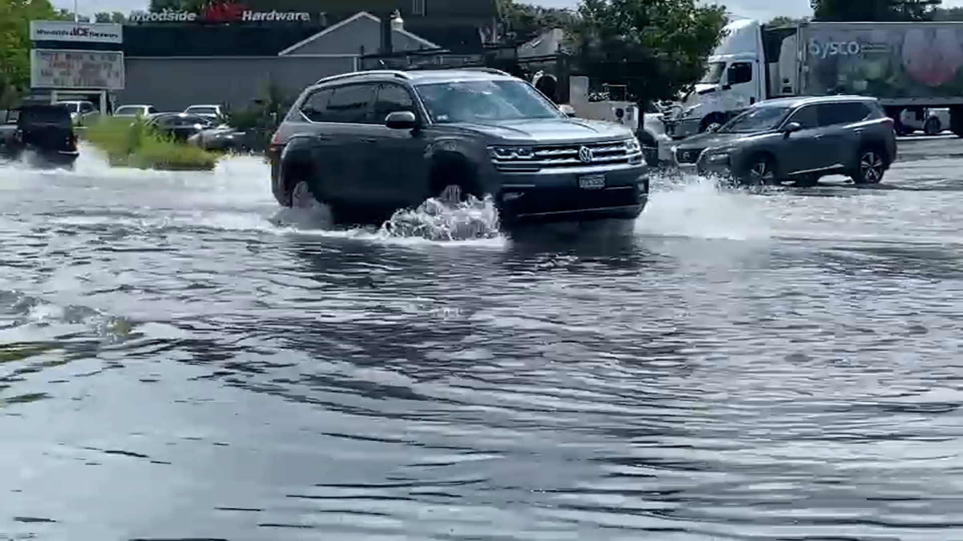 Flooding in Winthrop, Massachusetts, on Aug. 8, 2023.