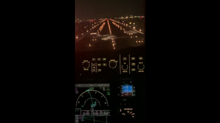 This screencapture from the jump-seat occupant’s video recording shows the moment the Learjet crossed the runway centerline.