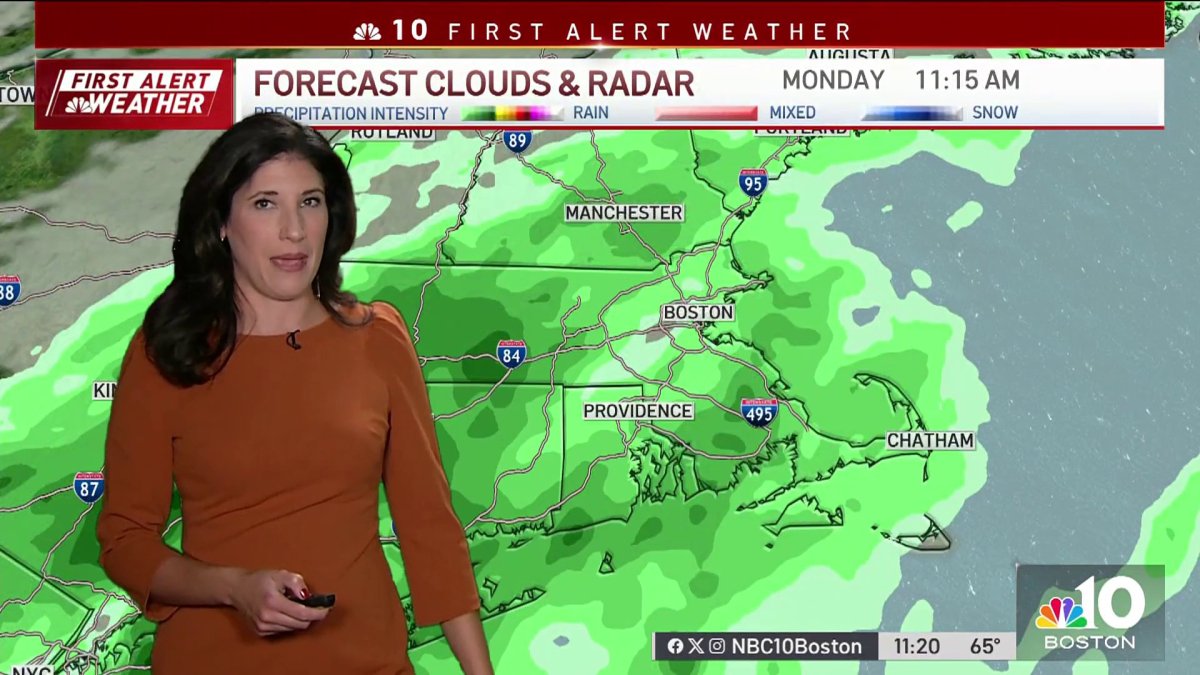 Forecast: Heavy rain, some flash flooding possible Monday – NBC Boston