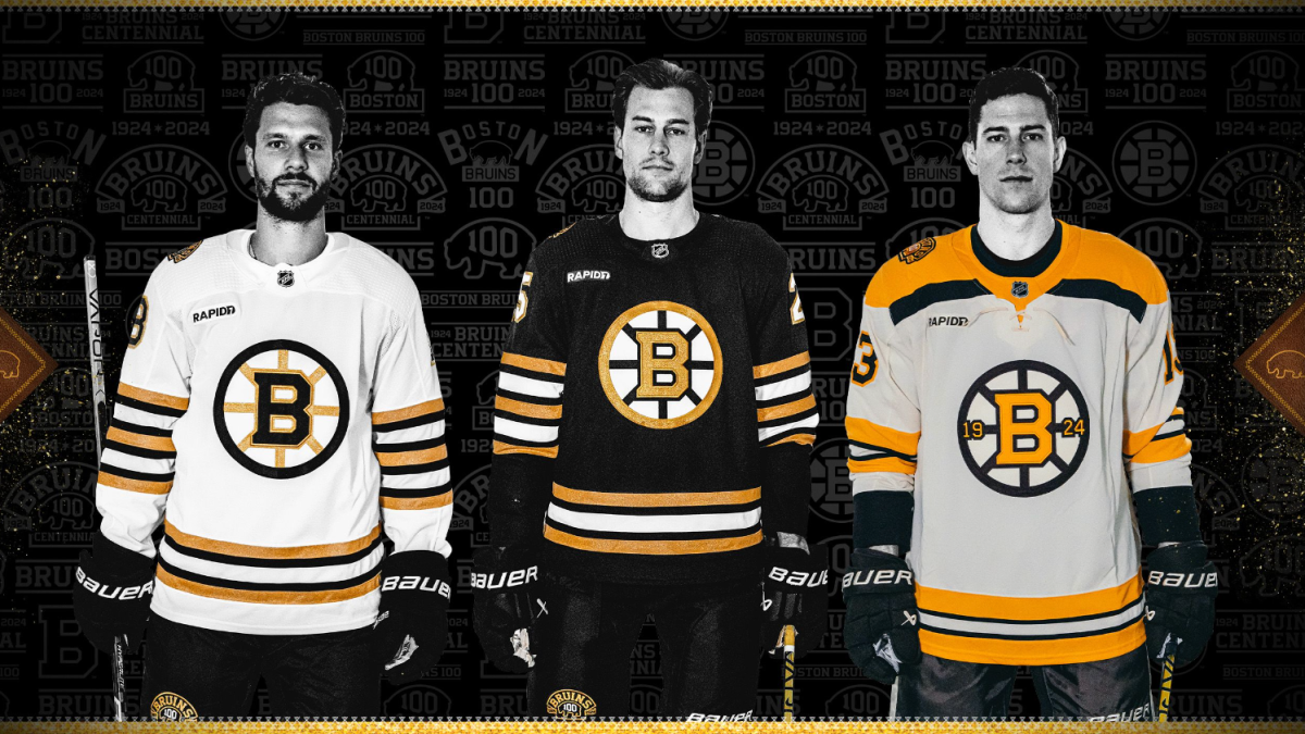 NHL Boston Bruins 2023-2024 Centennial Third Kits 3D Printed T
